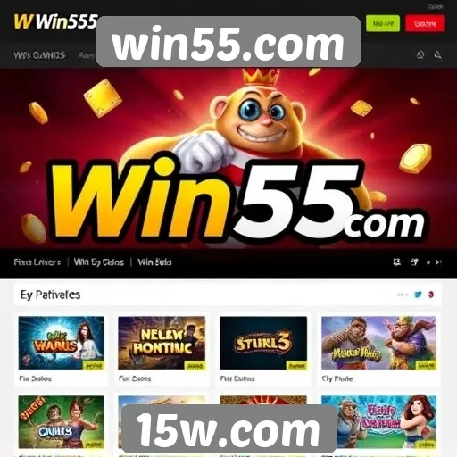 Variedade de jogos disponíveis no win55.com